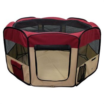 New Red 45in Pet Puppy Dog Playpen Exercise Pen Kennel 600D Oxford Cloth