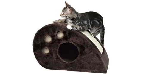 A cute paw shaped cat condo